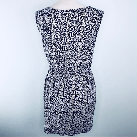 Loft Purple & Cream Tribal Print Dress Sz SP - Picture 4 of 7